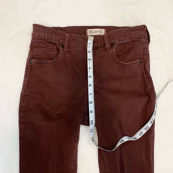 Madewell High Riser Skinny Maroon Jean Pants - Picture 10 of 11
